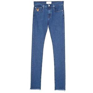 💙 April 77 Joey Lady Skinny Jeans USA Double Stone Denim Womens Size 27 Blue